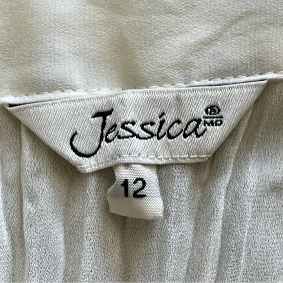 SOLD Vintage Y2K Early 2000s Whimsigoth White Chiffon + Lace Ruffle Hem Top - Picture 14 of 15